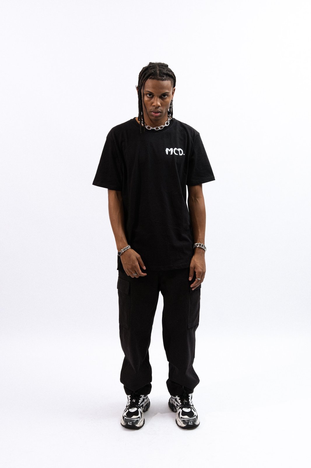 T-shirt feather - black