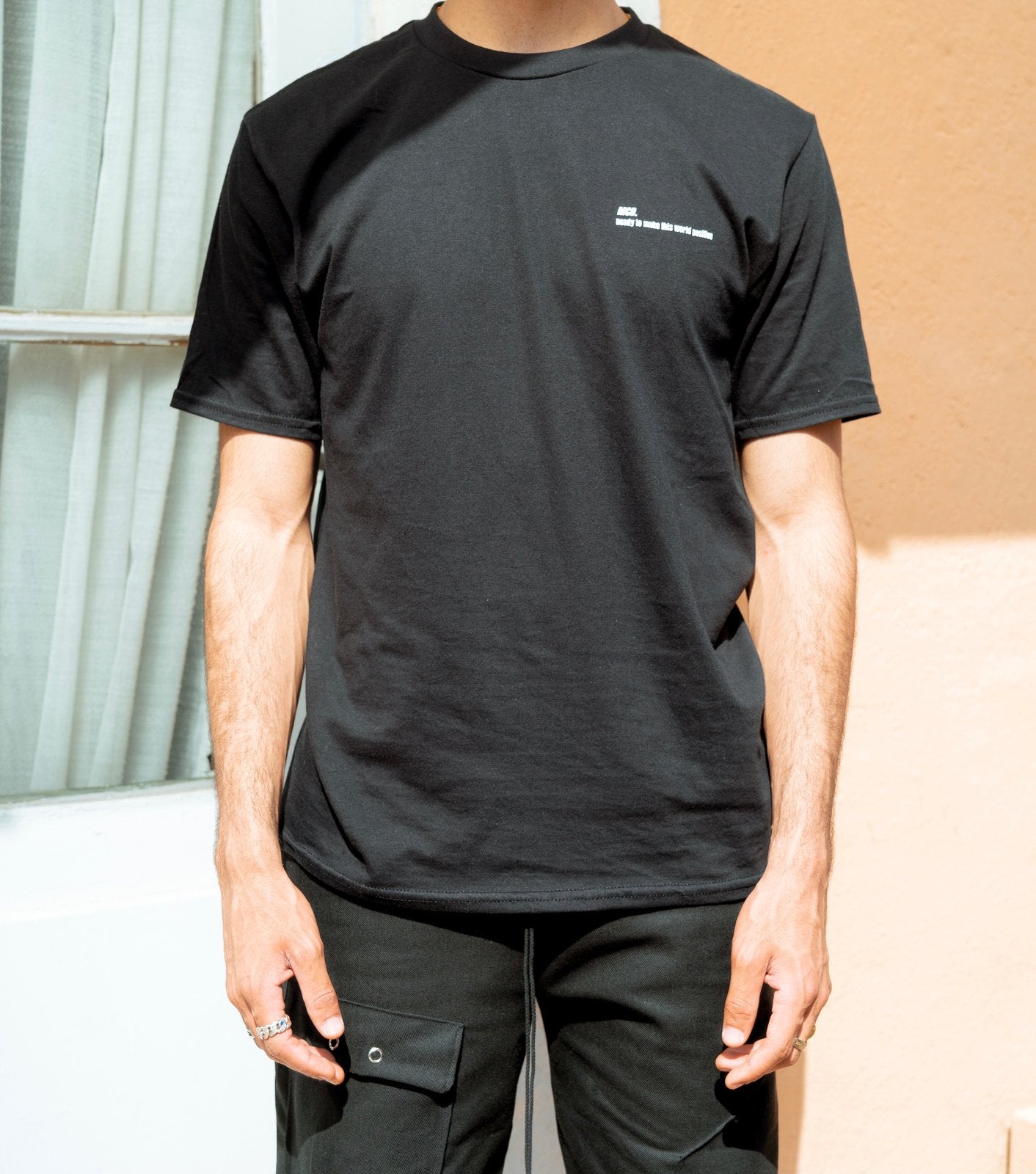 World black tee