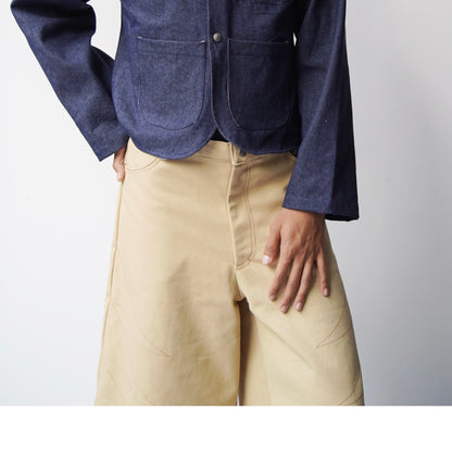 Short cargo beige à double poche