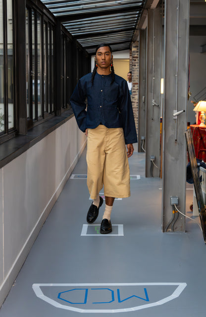 Short cargo beige à double poche