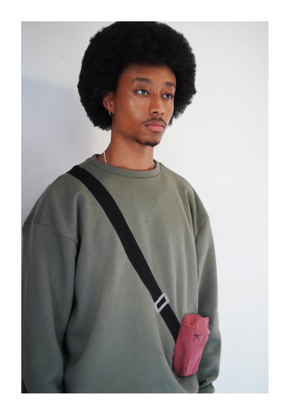 Sweat vert trompe-l’œil – Pull col rond 3D