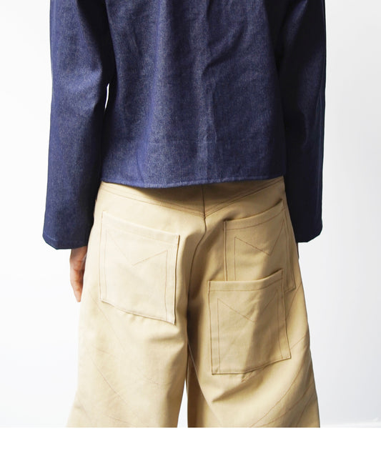 Short cargo beige à double poche