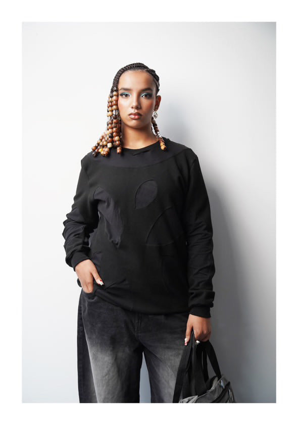 Sweatshirt col rond double tissu – Crewneck unisexe