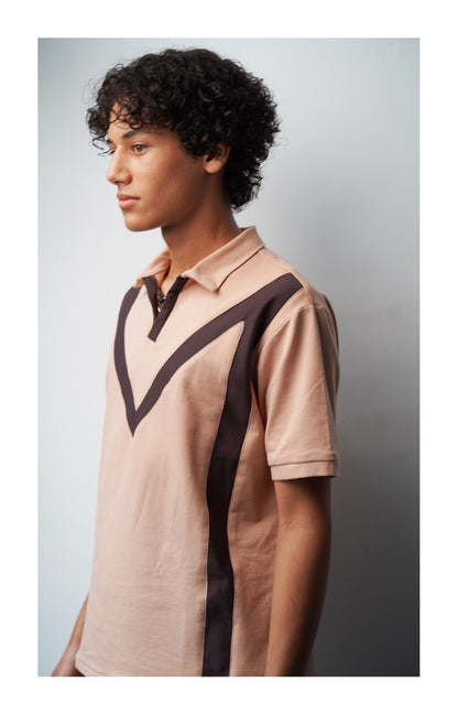 Polo col V Manches courtes