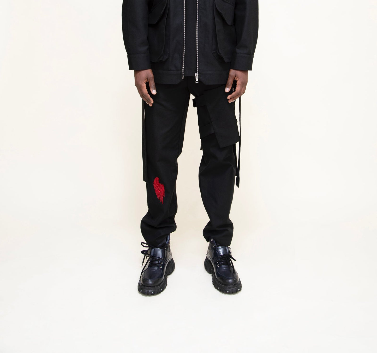 Black canvas work pant