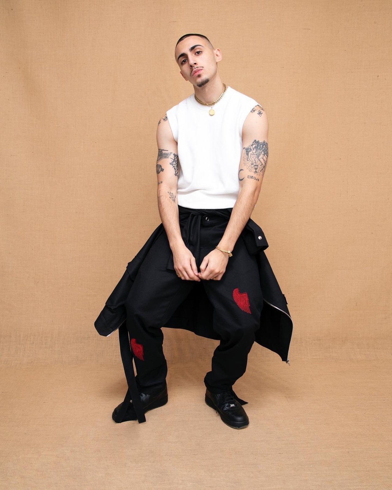 Black canvas work pant