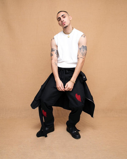Black canvas work pant